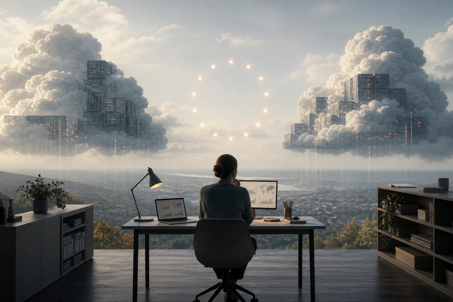 Europäisches Unternehmen zwischen großen Cloud- und Dateninfrastrukturen