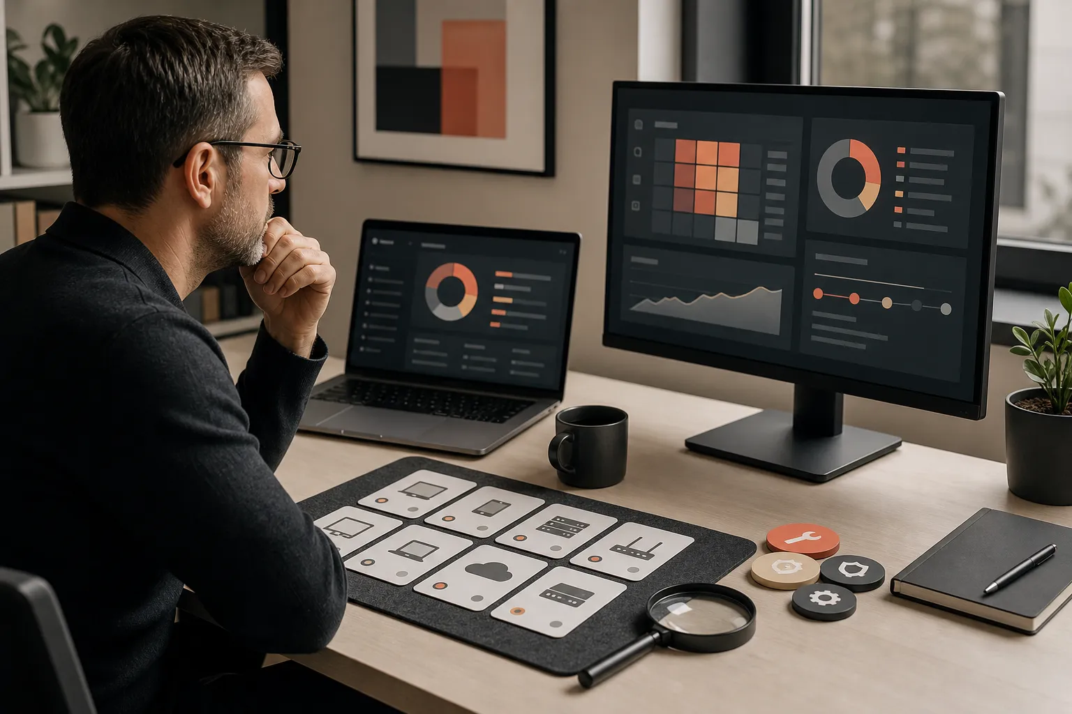 Security-Analyst priorisiert Schwachstellen und betroffene IT-Ressourcen
